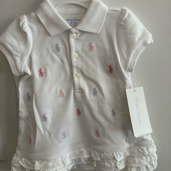 Ralph Lauren baby girl Polo with Multicolor Embroidery NWT - Picture 1 of 3